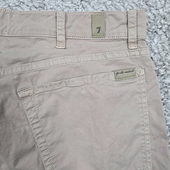 7 For All Mankind Pants 36 (Fits 35x29) Beige Adrien Airweft Twill Office Preppy - Picture 9 of 14